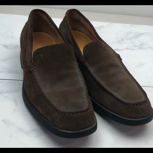 Tods Men’s suede brown loafers size 9.5(Italian)